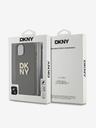 DKNY PU Leather Stack Logo Wrist Strap Back Cover za iPhone 13 Brown DKNY