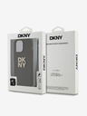 DKNY PU Leather Stack Logo Wrist Strap Back Cover za iPhone 14 Pro Max Brown DKNY