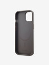 DKNY PU usnje Stack Logo Magsafe hrbtni ovitek za iPhone 15 Grey DKNY