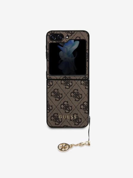 Guess Guess 4G Charm hrbtni ovitek za Samsung Galaxy Z Flip 5 Brown