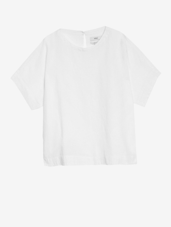 Marks & Spencer Bela ženska bluza s platnom Marks & Spencer