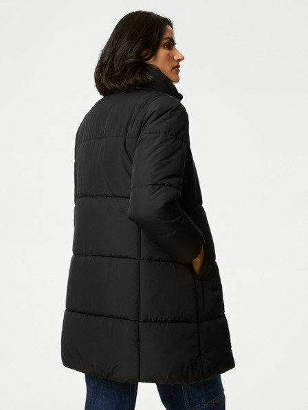 Marks & Spencer Ženski črni prešiti plašč s tehnologijo Thermowarmth Marks & Spencer