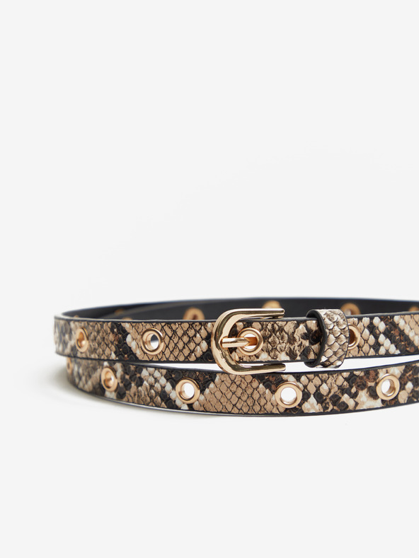 Orsay Svetlo rjav in črn ženski pas 2 kos ORSAY