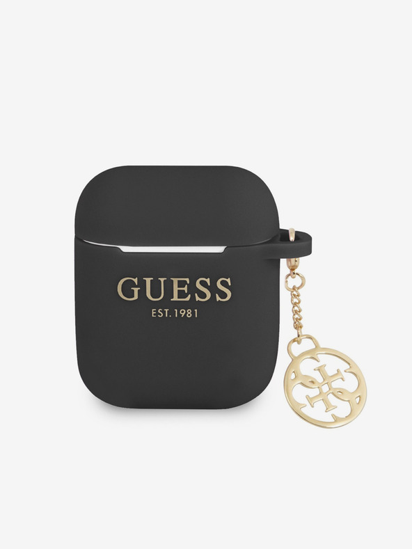 Guess Guess 4G Charm silikonski ovitek za AirPods 1/2 Black