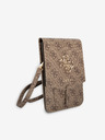 Guess Guess PU 4G kovinski logotip za telefonsko torbo rjave barve