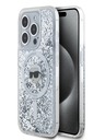 Karl Lagerfeld Karl Lagerfeld Liquid Glitter Karl Head MagSafe Back Cover za iPhone 15 Pro Max Transparent
