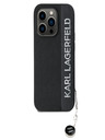 Karl Lagerfeld Karl Lagerfeld PU Saffiano Rhinestone Charm hrbtni ovitek za iPhone 14 Pro Black