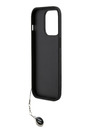 Karl Lagerfeld Karl Lagerfeld PU Saffiano Rhinestone Charm hrbtni ovitek za iPhone 14 Pro Black