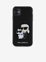 Karl Lagerfeld PU Saffiano Karl in Choupette NFT hrbtni ovitek za iPhone 11 črn Karl Lagerfeld