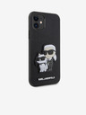 Karl Lagerfeld PU Saffiano Karl in Choupette NFT hrbtni ovitek za iPhone 11 črn Karl Lagerfeld