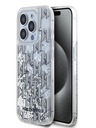 Karl Lagerfeld Liquid Glitter Monogram Gradient Back Cover za iPhone 15 Pro Max White Karl Lagerfeld
