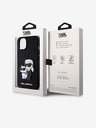 Karl Lagerfeld Karl Lagerfeld PU Saffiano Karl and Choupette NFT hrbtni ovitek za iPhone 13 Black
