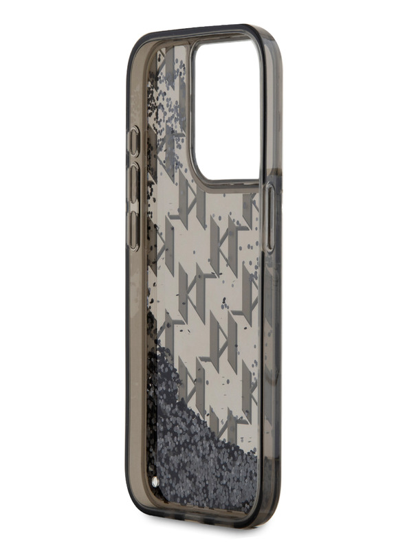 Karl Lagerfeld Liquid Glitter Monogram Gradient Back Cover za iPhone 15 Pro Max Black Karl Lagerfeld