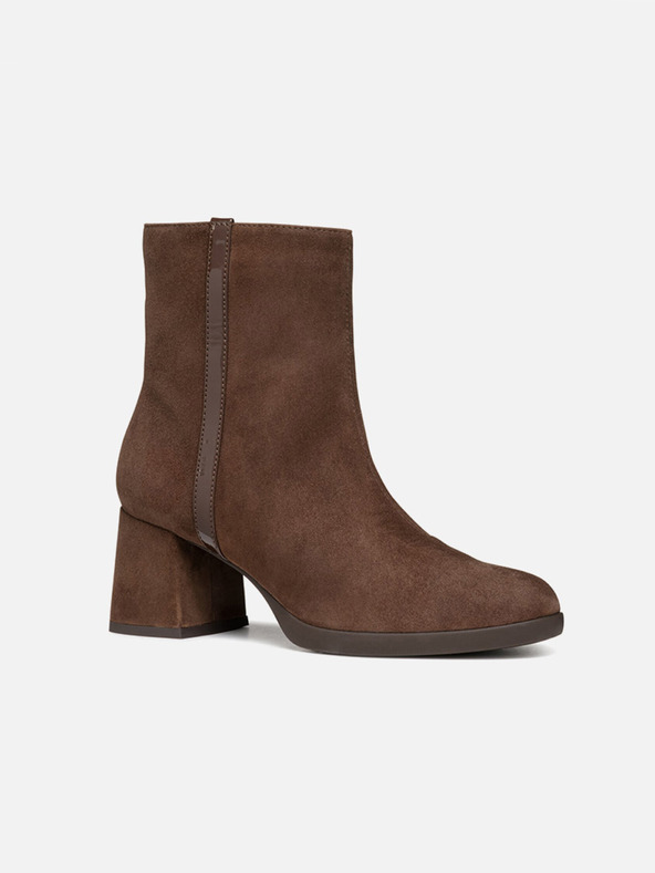 Geox Temno rjavi ženski gležnjarji Geox Walk Pleasure 55