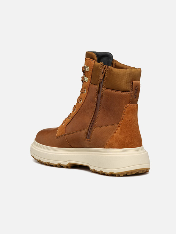 Geox Rjavi ženski gležnjarji Geox Lamide+Grip ABX