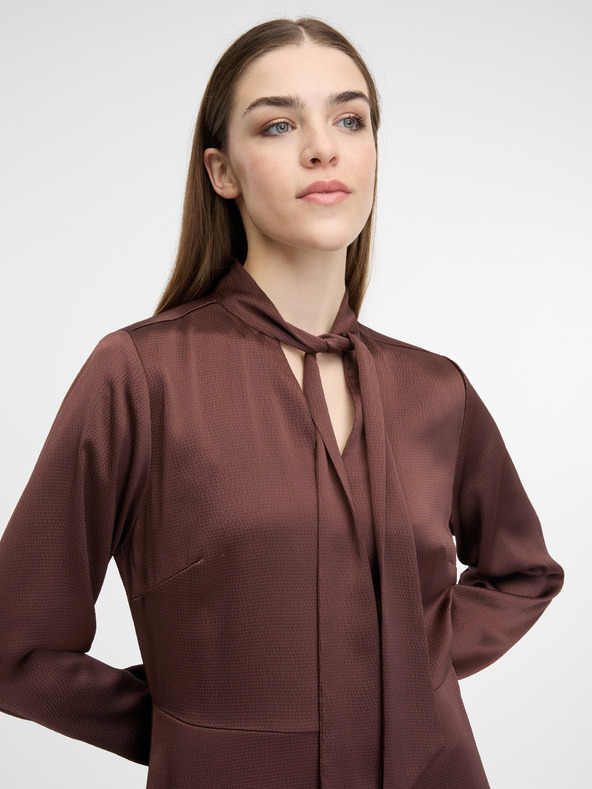 Orsay Rjava ženska obleka do kolen ORSAY