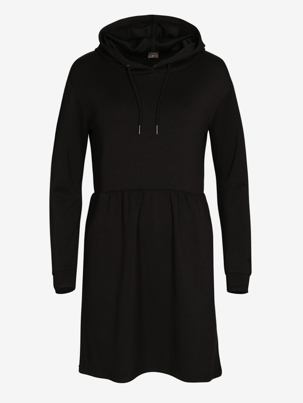 NAX Črna ženska obleka NAX Miwa