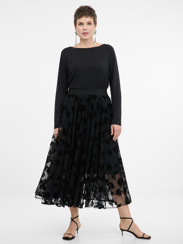 Orsay Črno žensko midi krilo ORSAY