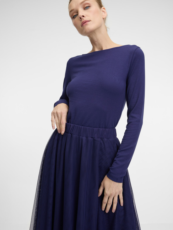 Orsay Temno modro žensko midi krilo ORSAY