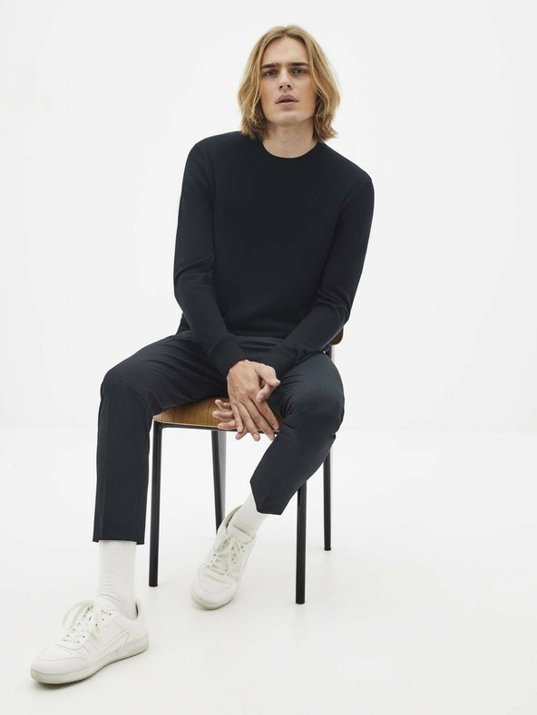 Celio Temno moder volneni osnovni pulover Celio Semerirond