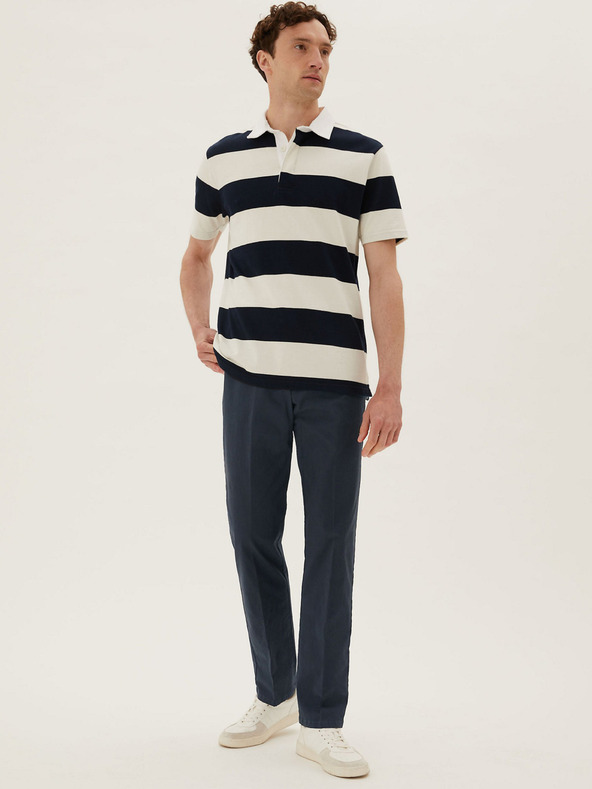Marks & Spencer Raztegljive hlače chino Marks & Spencer mornarsko modre barve