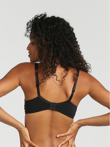 DIM Črni ženski modrček Dim WIREFREE STRAPLESS BRA