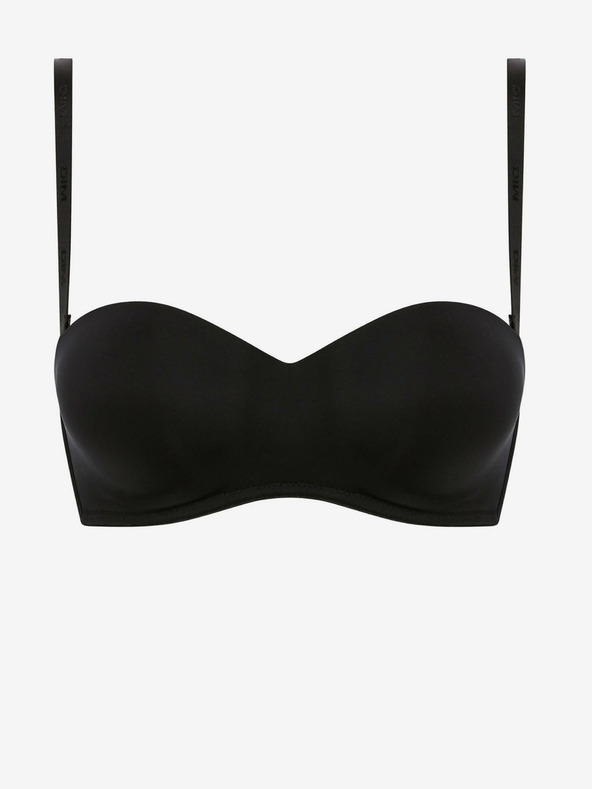DIM Črni ženski modrček Dim WIREFREE STRAPLESS BRA
