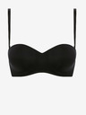 DIM Črni ženski modrček Dim WIREFREE STRAPLESS BRA