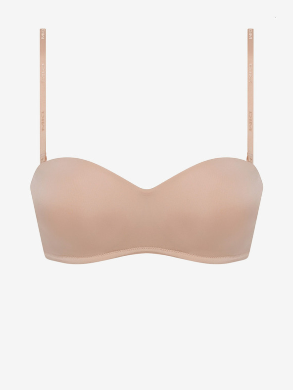 DIM Bež ženski nedrček brez žic Dim WIREFREE STRAPLESS BRA