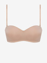 DIM Bež ženski nedrček brez žic Dim WIREFREE STRAPLESS BRA