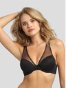 DIM Črni ženski nedrček s spodnjim delom Dim GENEROUS INVISIBLE UNDERWIRE PADDED BRA