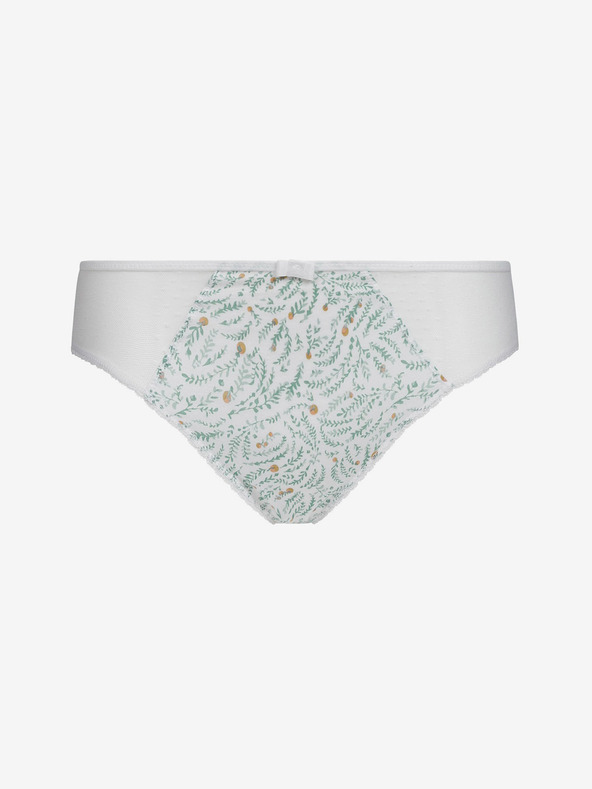 DIM Modro-bele ženske hlačne nogavice z vzorcem Dim GENEROUS COTTON BIO SLIP