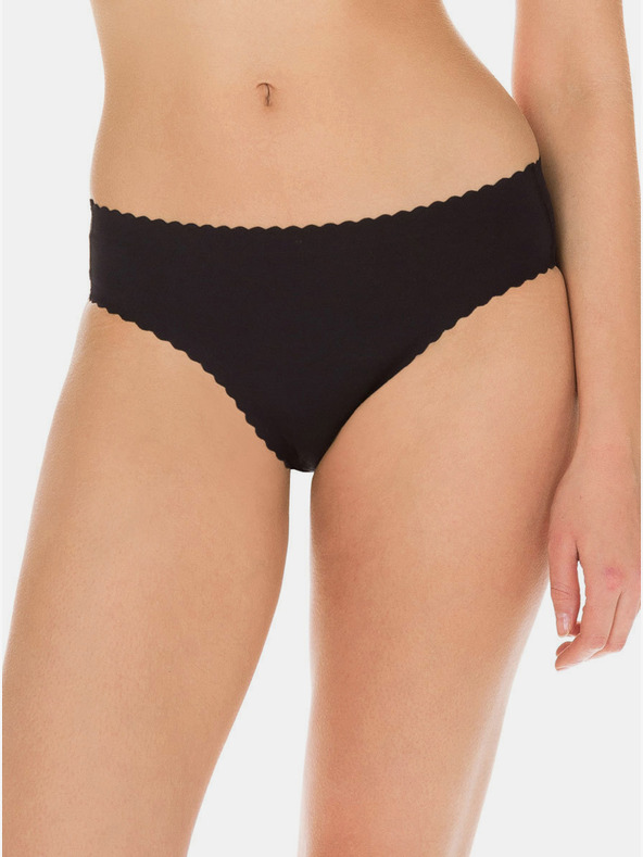 DIM Črne ženske brezšivne hlačke Dim BODY TOUCH SLIP