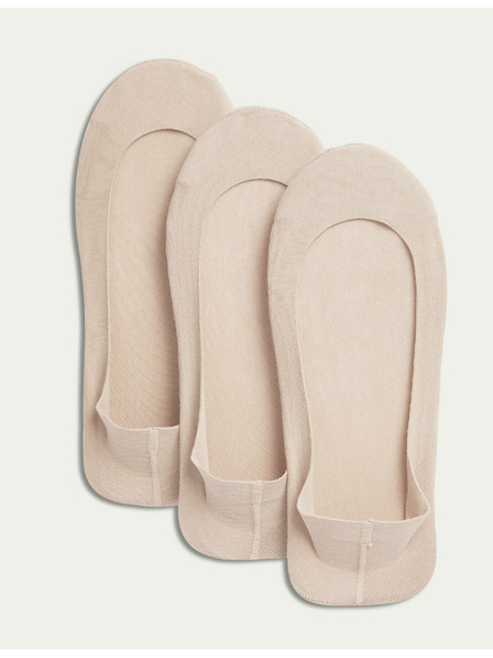 Marks & Spencer Marks & Spencer bež bombažne pedale z nizkim pasom, 3 pari