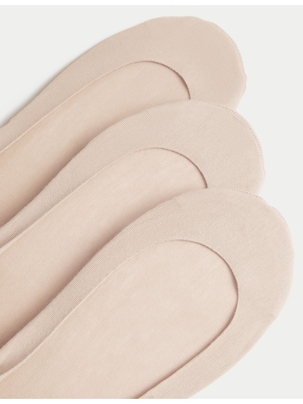 Marks & Spencer Marks & Spencer bež bombažne pedale z nizkim pasom, 3 pari