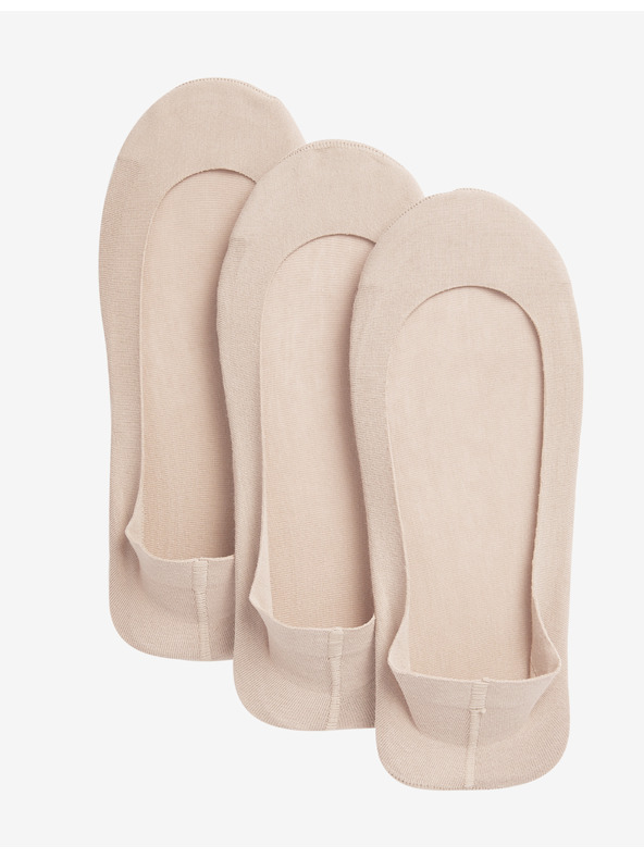 Marks & Spencer Marks & Spencer bež bombažne pedale z nizkim pasom, 3 pari