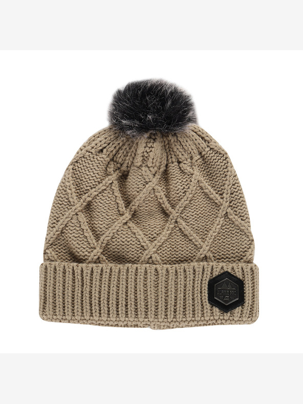ALPINE PRO Zimska kapa s pompom ALPINE PRO GODERE beli poper