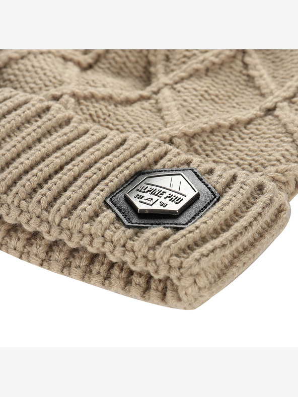 ALPINE PRO Zimska kapa s pompom ALPINE PRO GODERE beli poper
