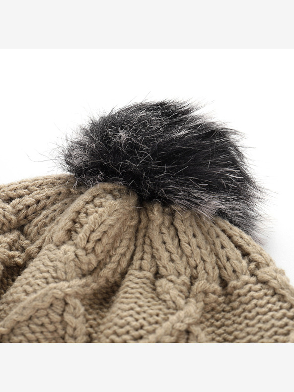 ALPINE PRO Zimska kapa s pompom ALPINE PRO GODERE beli poper