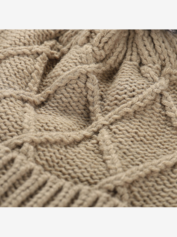 ALPINE PRO Zimska kapa s pompom ALPINE PRO GODERE beli poper