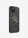 Guess PU 4G Metal Logo Zadní Kryt pro iPhone 13 Grey Ovitek za telefon