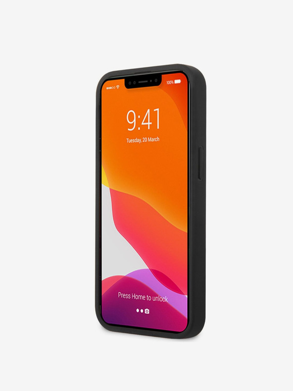 Guess PU 4G Metal Logo Zadní Kryt pro iPhone 13 Grey Ovitek za telefon