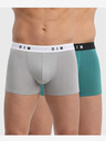 DIM Komplet dveh moških boksaric sive in zelene barve Dim BOXER ORIGINAL 2x