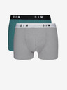 DIM Komplet dveh moških boksaric sive in zelene barve Dim BOXER ORIGINAL 2x