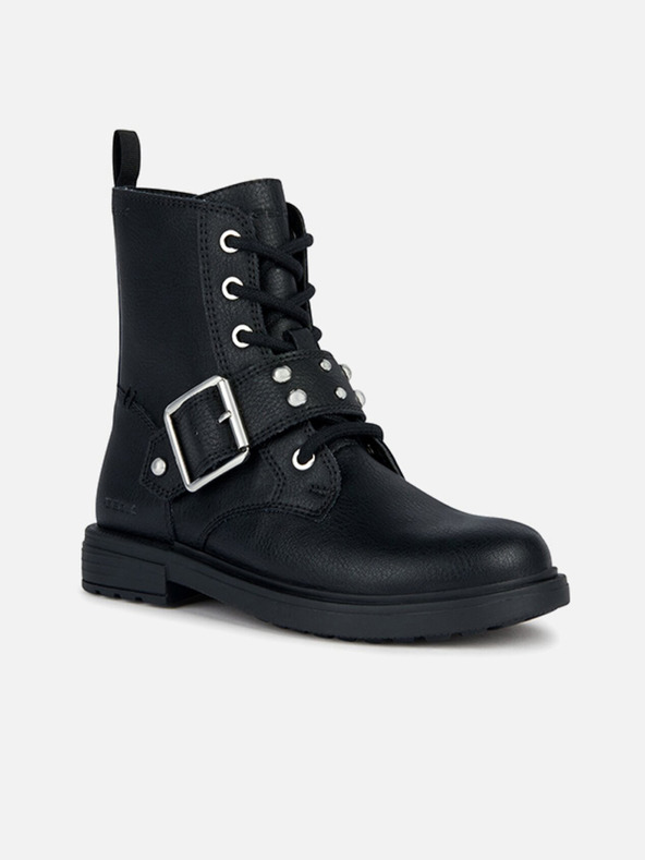 Geox Črni dekliški gležnjarji Geox Eclair