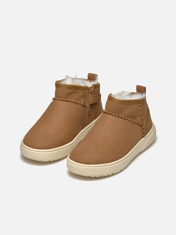 Geox Svetlo rjavi dekliški gležnjarji Geox Theleven