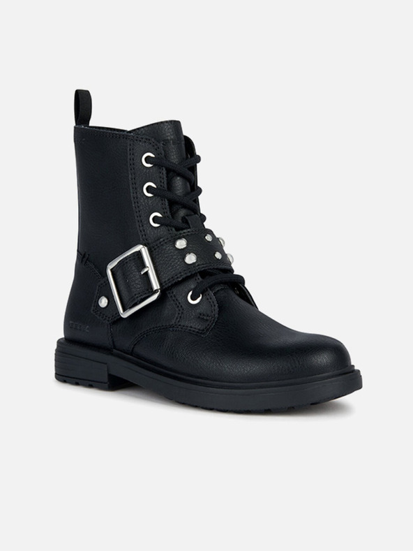 Geox Črni dekliški gležnjarji Geox Eclair