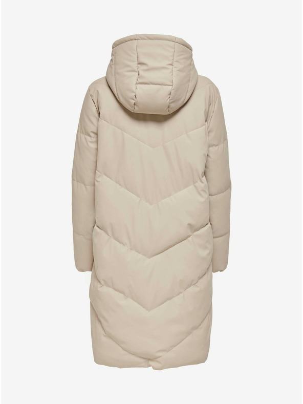 Jacqueline de Yong Bež Ženski zimski prešiti plašč JDY Rikka