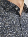 Jack & Jones Temno modra moška srajca Jack & Jones Blackpool z vzorcem