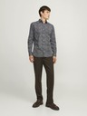 Jack & Jones Temno modra moška srajca Jack & Jones Blackpool z vzorcem